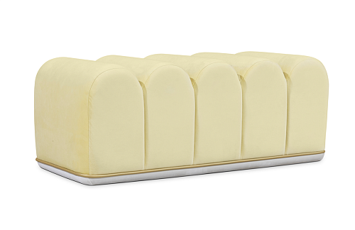 Sweet Swirl Yellow Modern Bench