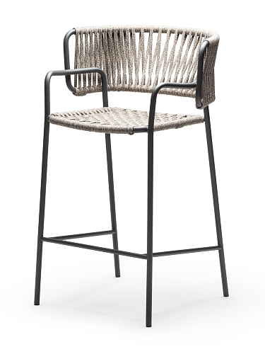 Klot Anthracite and Beige Bar Stool