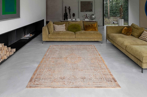 Medallion Orange Flatwoven Rug