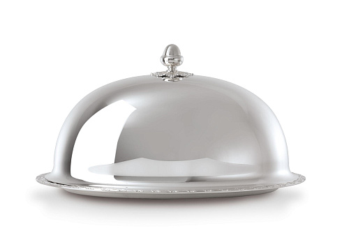 Oval Serving Tray With Cloche