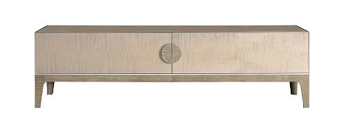 Leather TV Stand with Dual Drawers