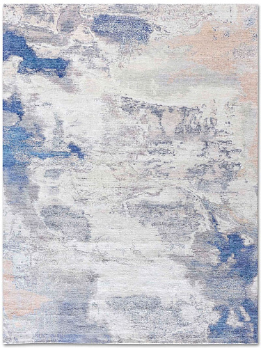 Blue / Sand Handwoven Luxury Rug