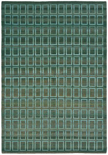 Olive Green Hand-woven Luxury Rug
