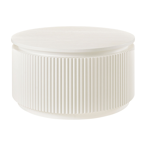 Contera Round White Coffee Table