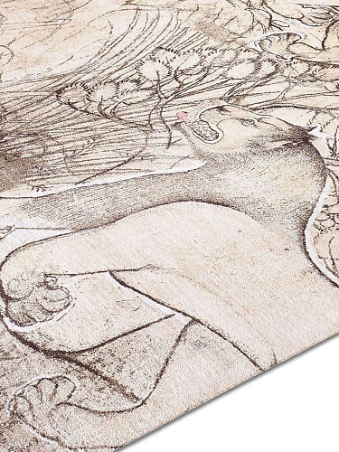 Two Lions Hand-Woven Exquisite Rug