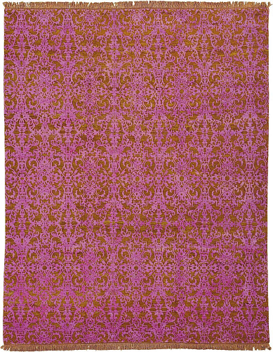 Hand-woven Vintage Style Pink Luxury Rug