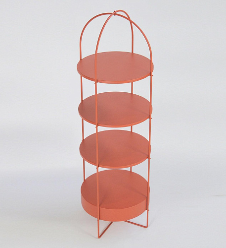 Red Lacquered Storage Shelf