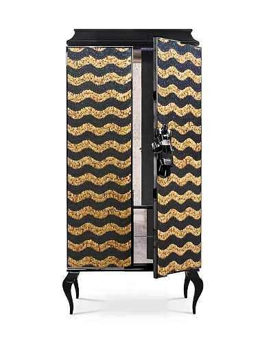 Mirage Caramel Feather Cabinet