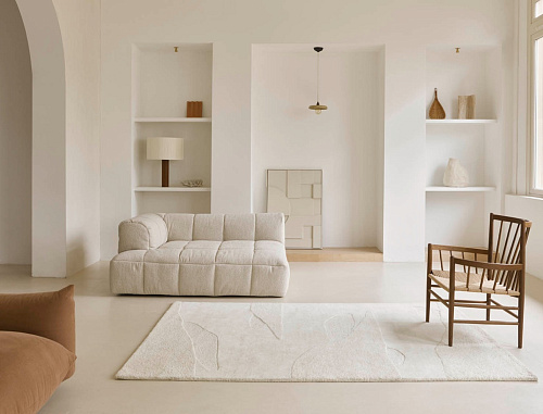 Minimalist Wool White Rug