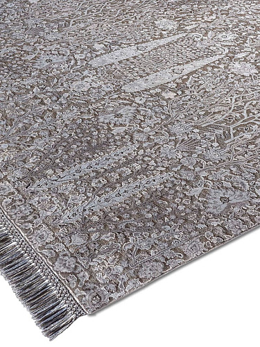 Pine Garden Charcoal Hand-Knotted Wool / Silk Rug