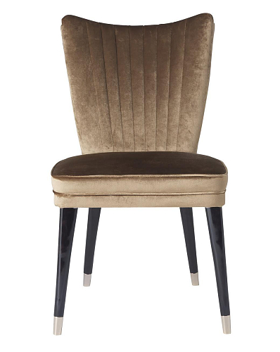Elegance Brown Velvet Italian Dining Chair