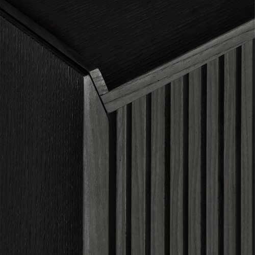 Sipario Black Three-Doors Modern Sideboard