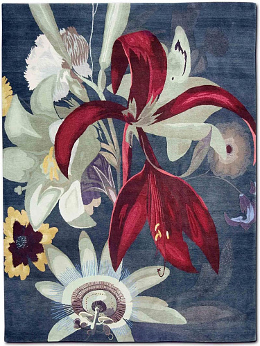 Red Flower Hand-Woven Exquisite Rug