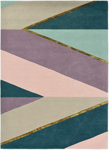 Hand Woven Pink Geometric Rug