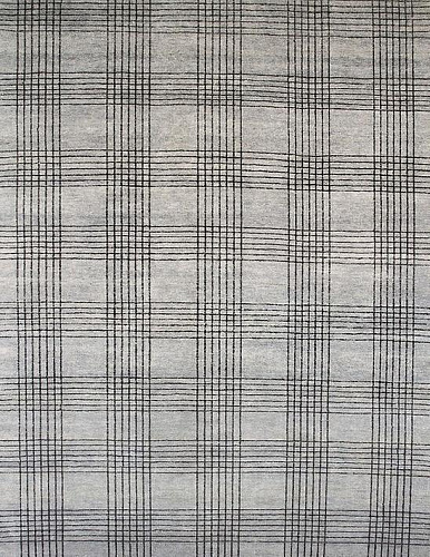 Checkered Grey Luxury Rug