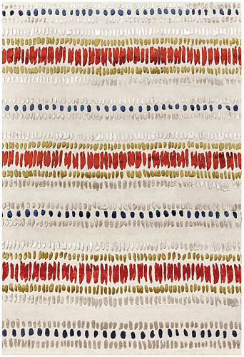 Designer Striped Russet Luxury Rug