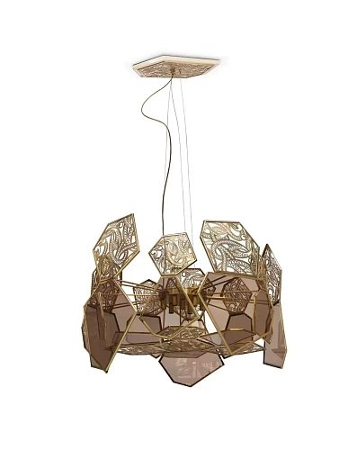 Hypnotique Bronze Glass Luxe Chandelier