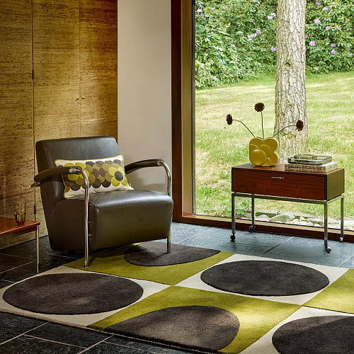 Geometric Walnut / Lichen Rug