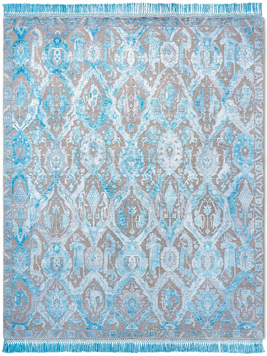 KavaBagh Blue Wool & Silk Rug