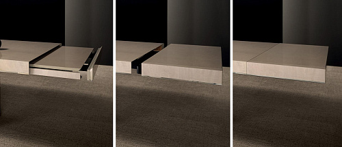 Extendable Leather and Wood Dining Table