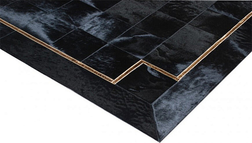 Glafira Black / Gold Luxury Cowhide Rug