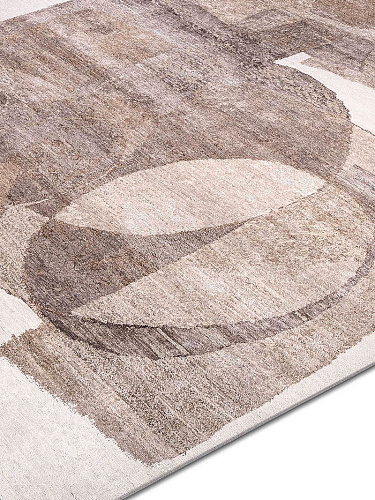 Silver Sand Hand-Knotted Silk / Wool Rug