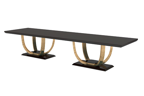 Ives Dark and Gold Artisan Dining Table