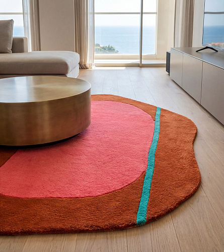 Crimson Form Statement Rug