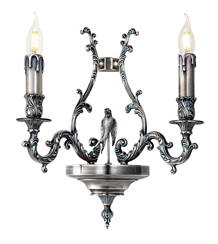 Bird Blue Silver Wall Sconce
