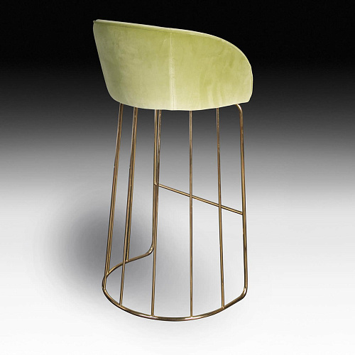 Louise Green Upholstered Bar Stool