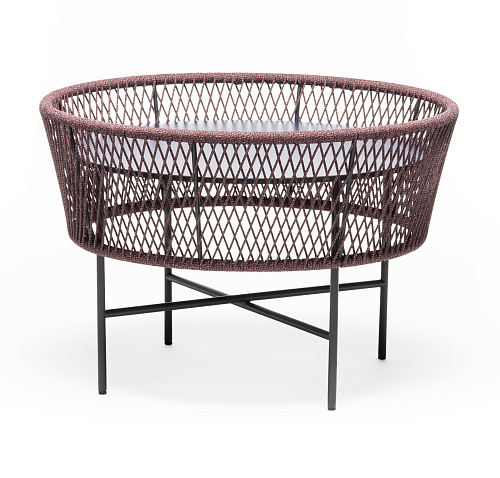 Tamburo Round Red & Blue Outdoor Coffee Table